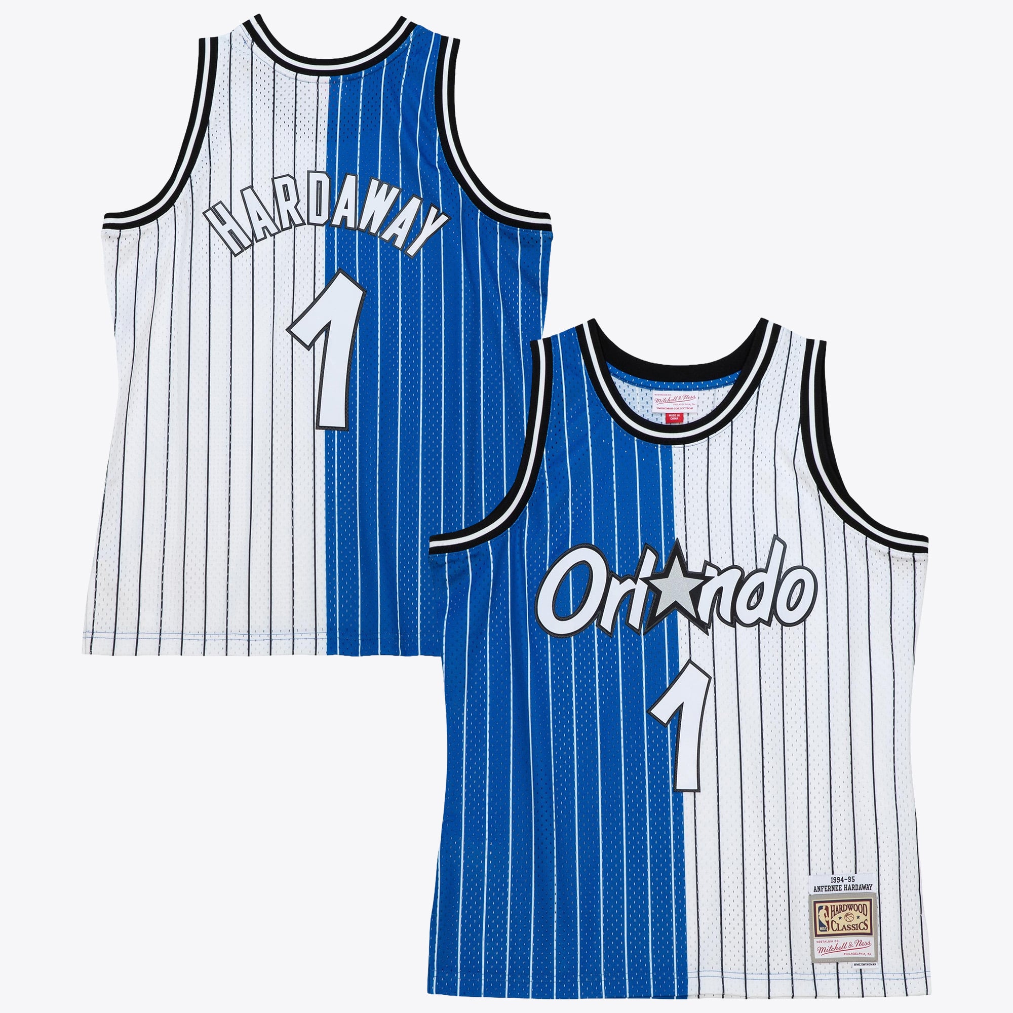 Maillot authentique Mitchell & Ness des Orlando Magic Anfernee Hardaway 1994 Swingman bicolore - Bleu/Blanc - Homme Taille: L