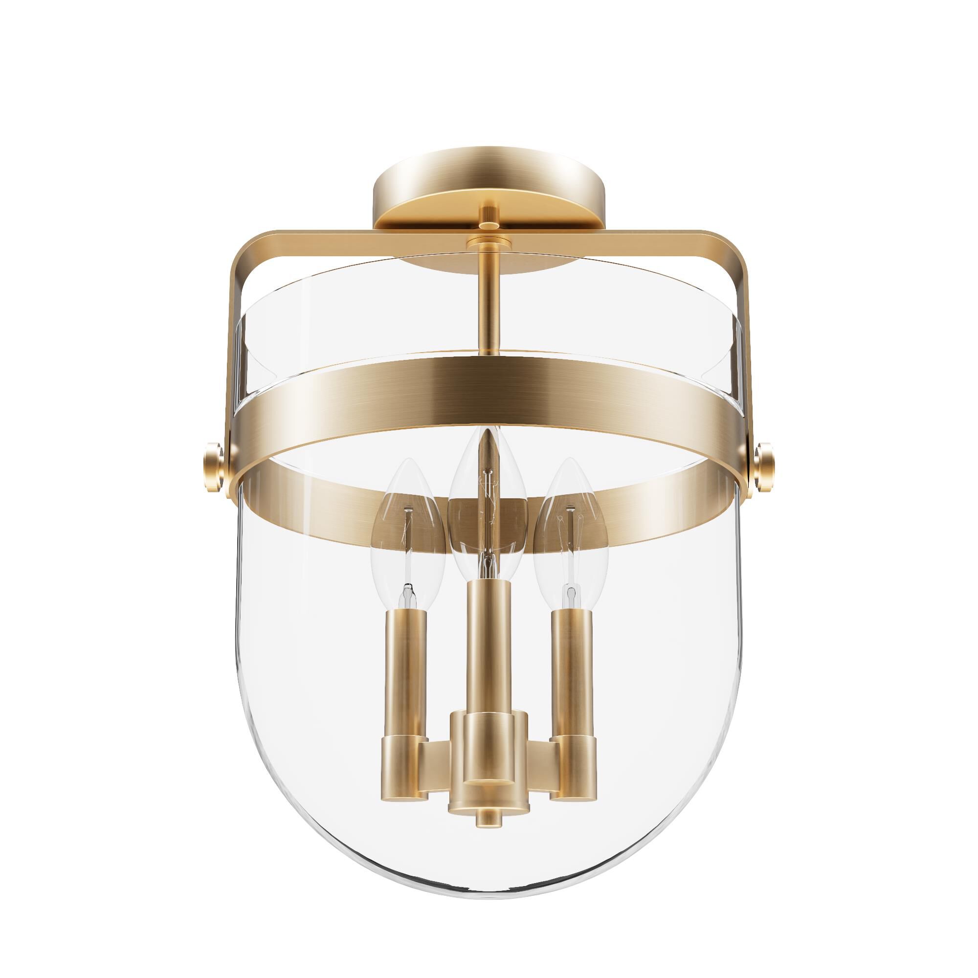 Hunter Fan Karloff 11 Inch 3 Light Semi Flush Mount - 19837