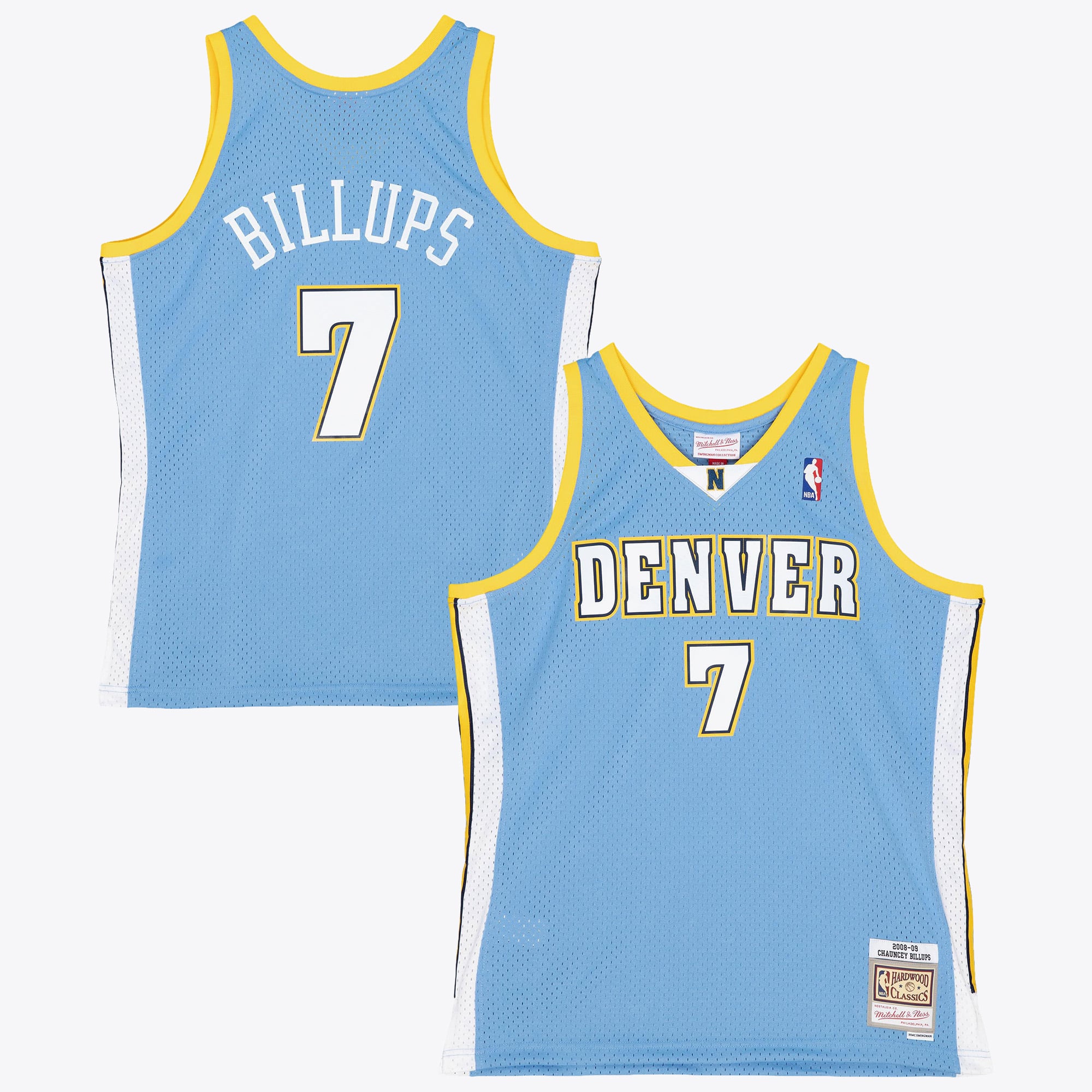 Denver Nuggets Mitchell & Ness Chauncey Billups 2008 Maillot Authentique Swingman – Bleu Columbia - Homme Taille: S