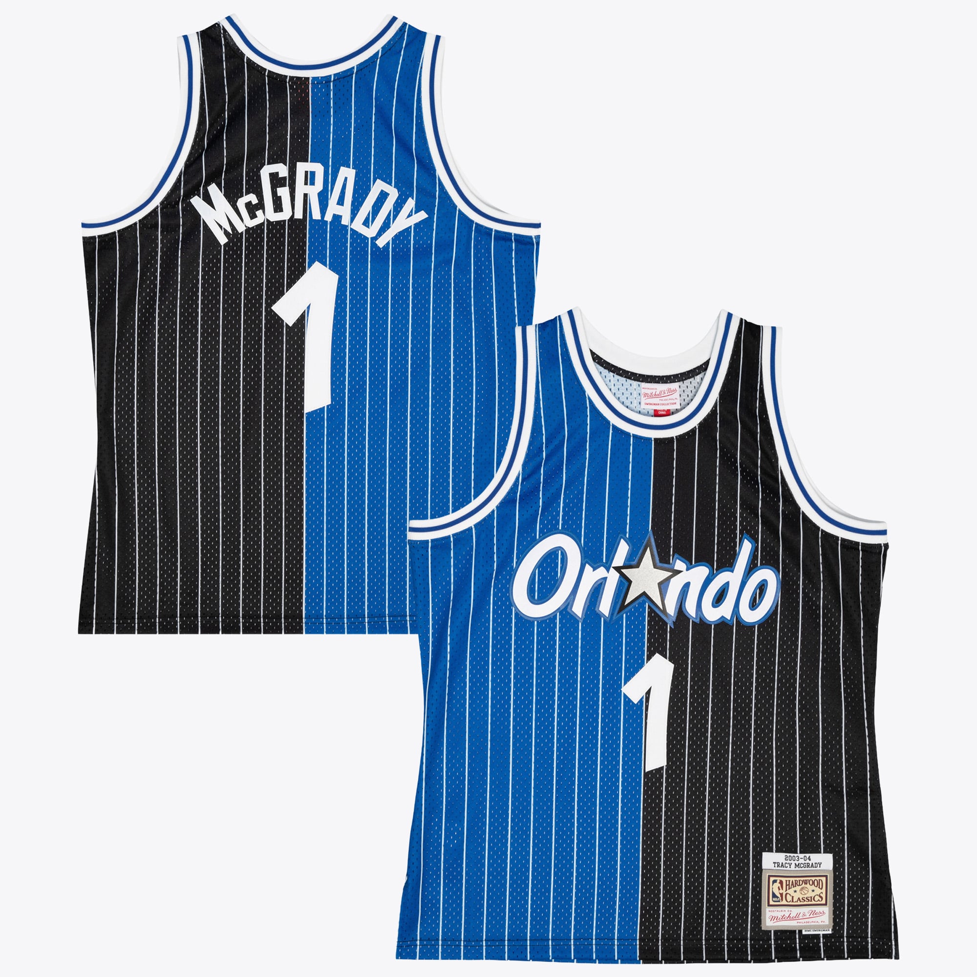 Orlando Magic Mitchell & Ness Tracy McGrady 2003 Maillot Swingman Split – Noir/Bleu - Homme Taille: L