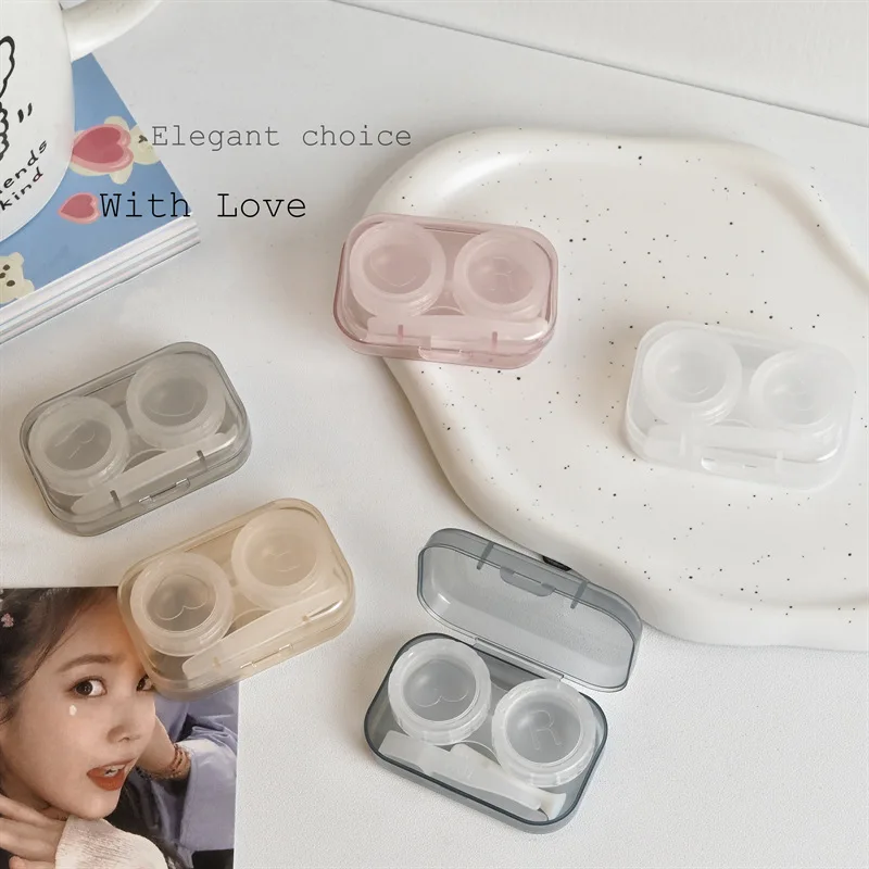 Étui pour lentilles de contact, boîte de rangement non toxique pour lentilles de contact, ensemble d