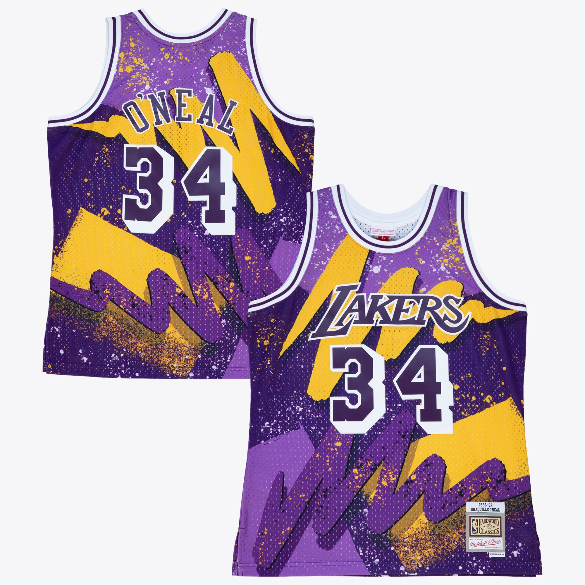 Maillot Swingman Mitchell & Ness Shaquille O'Neal 1996 Hyper Hoops des Los Angeles Lakers - Violet foncé - Homme Taille: M