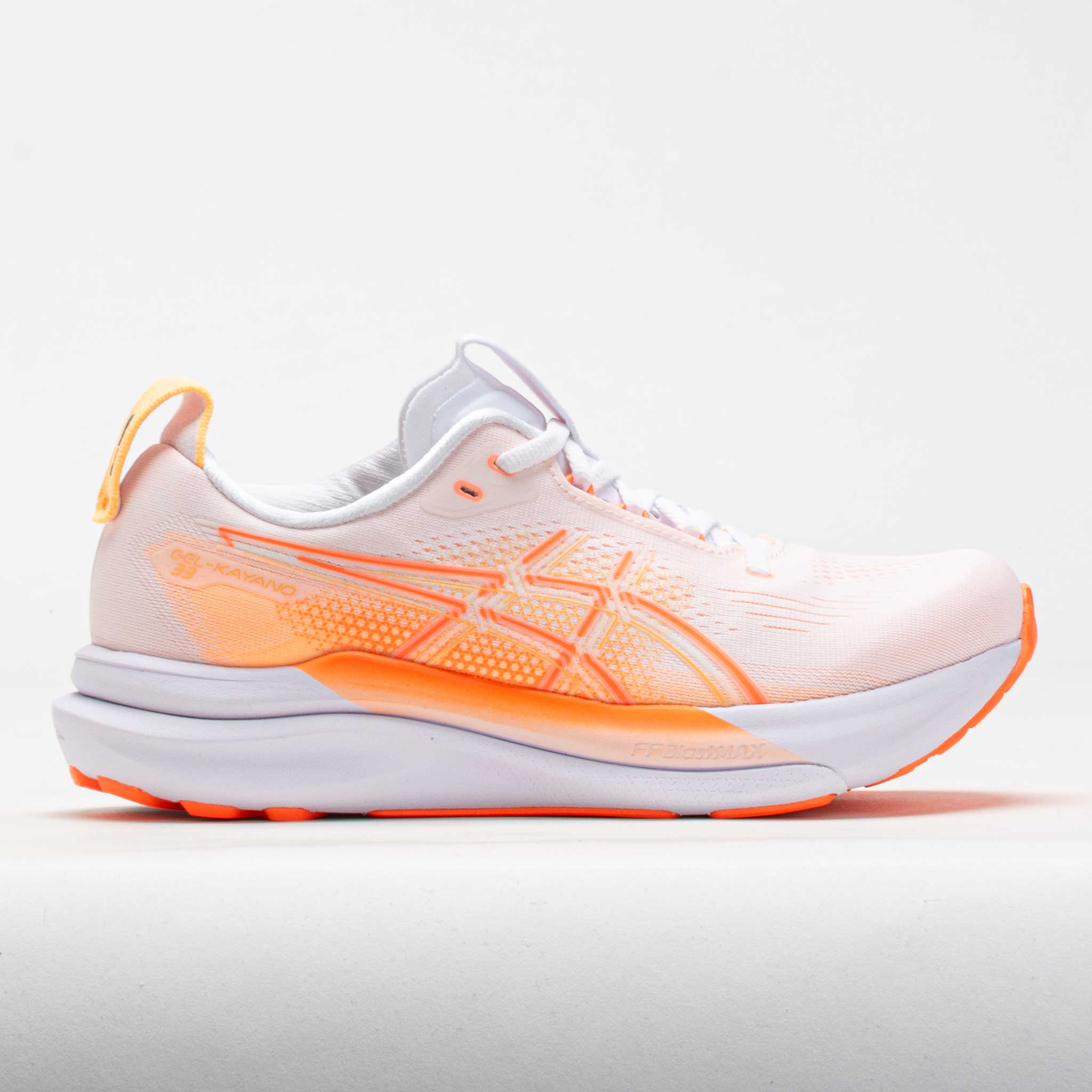 ASICS GEL-Kayano 33 Women's Running Shoes White/Vivid Coral