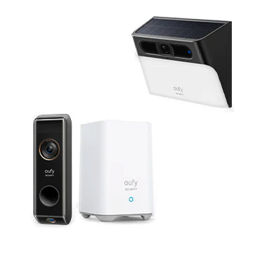 Anker eufy Türklingel mit Kamera S330 und Solar‑Wandleuchte mit Kamera S120 Image