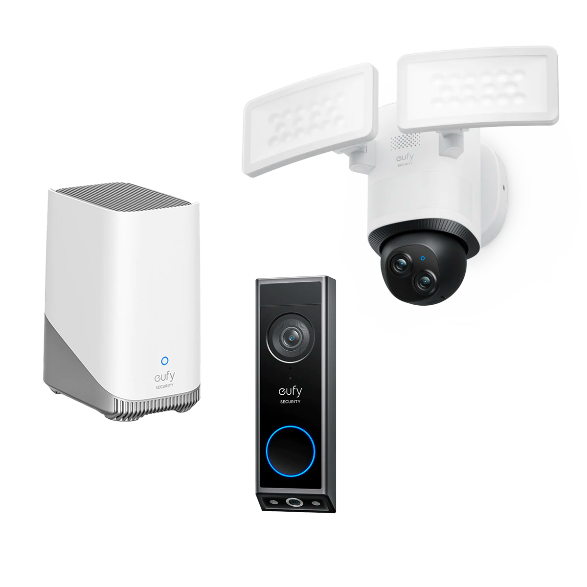 Anker eufy Türklingel mit Kamera E340 (Akkubetrieben), Flutlichtkamera E340 und HomeBase™ 3 Image
