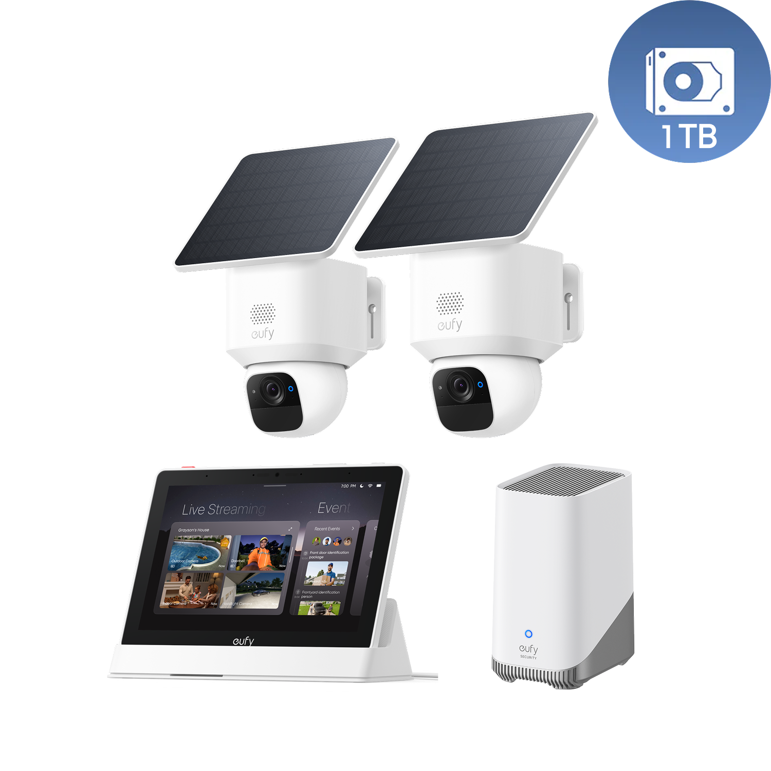 eufyCam E30 2-Kamera-Bundle mit Homebase™ S380 & 1TB Festplatte Image