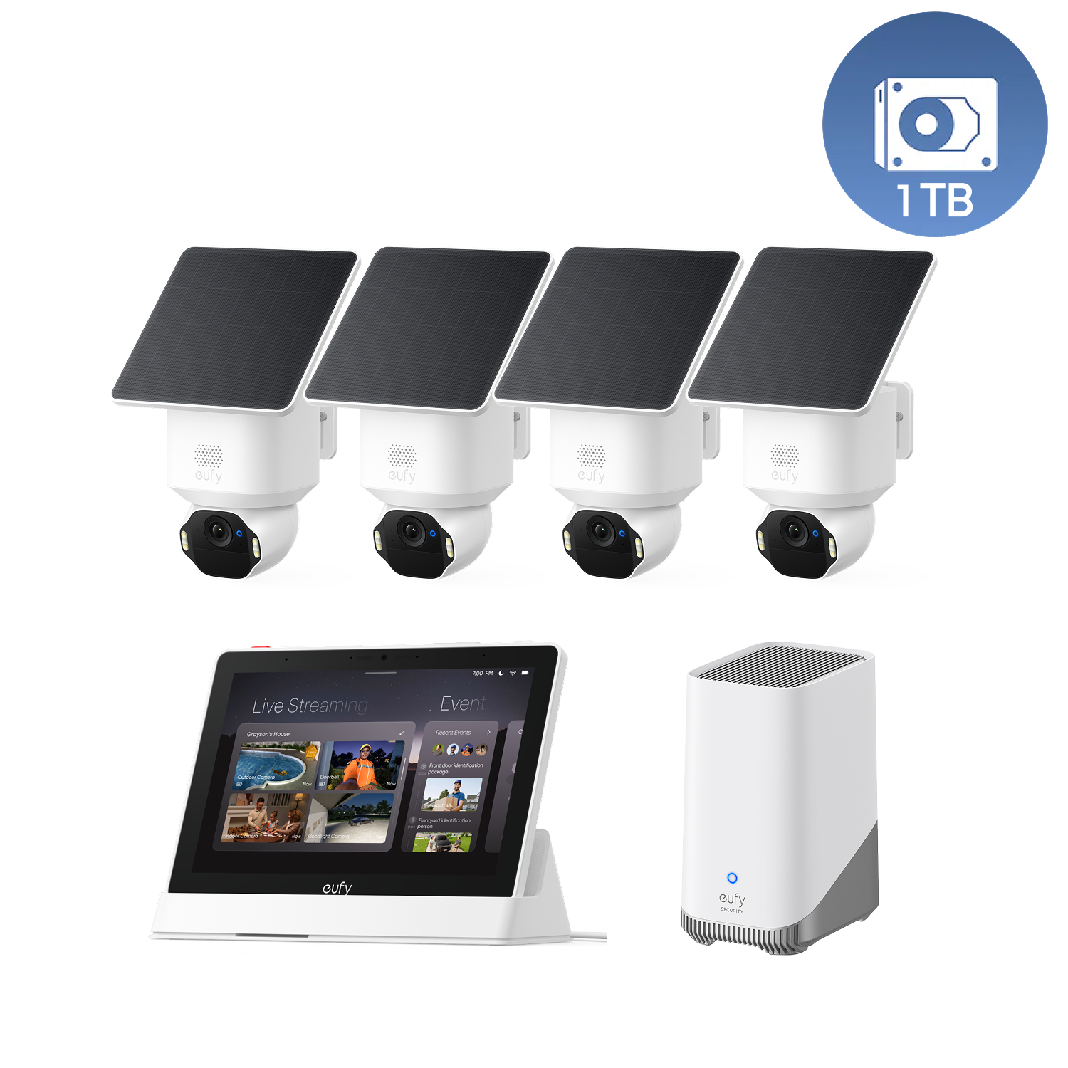 Anker eufy SoloCam E42 4-Kamera-Kit mit 1TB Festplatte Image