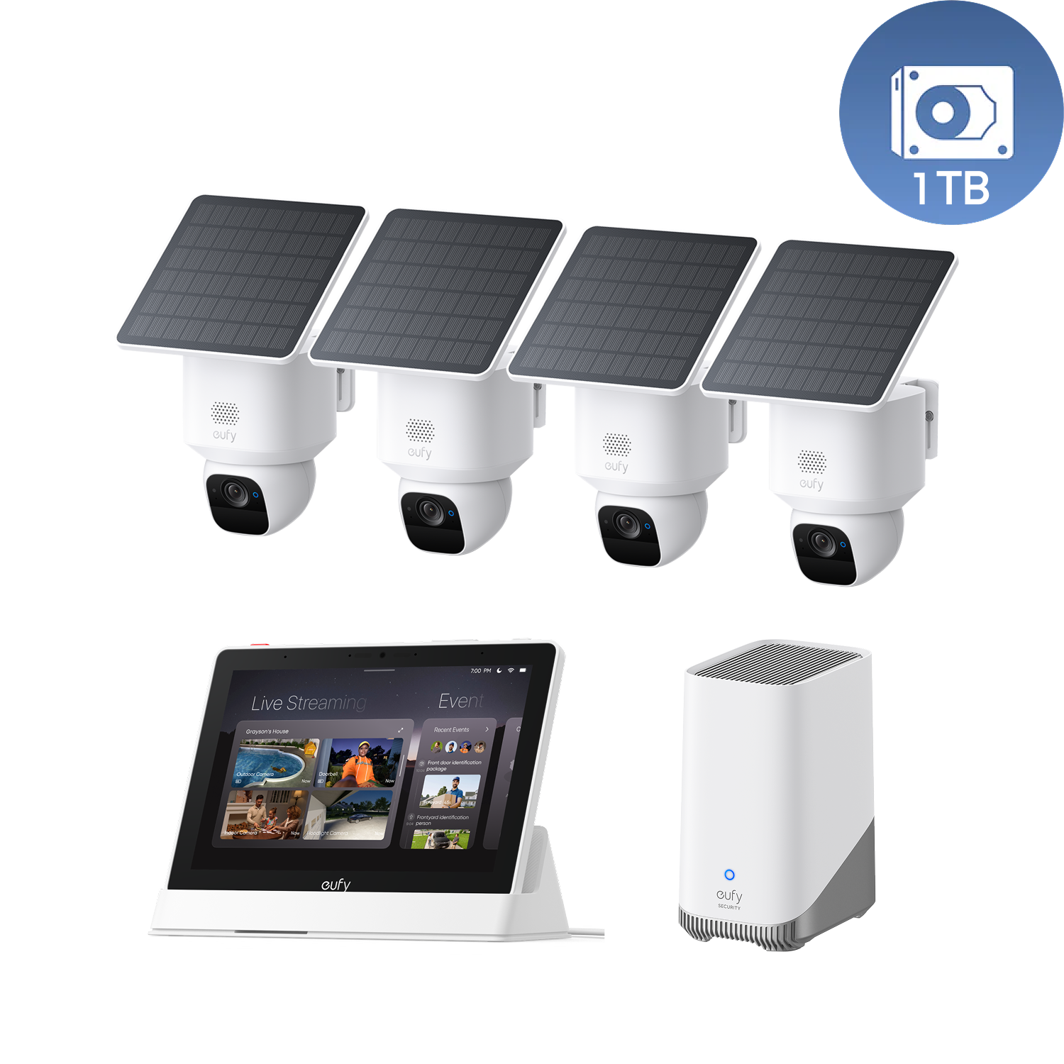 eufyCam E30 4-Cam kit mit 1TB Festplatte Image