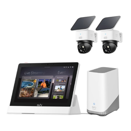 Anker eufy Smart Display und eufyCam Solo S340 (2er-Pack) und Anker eufy HomeBase™ S380 Image
