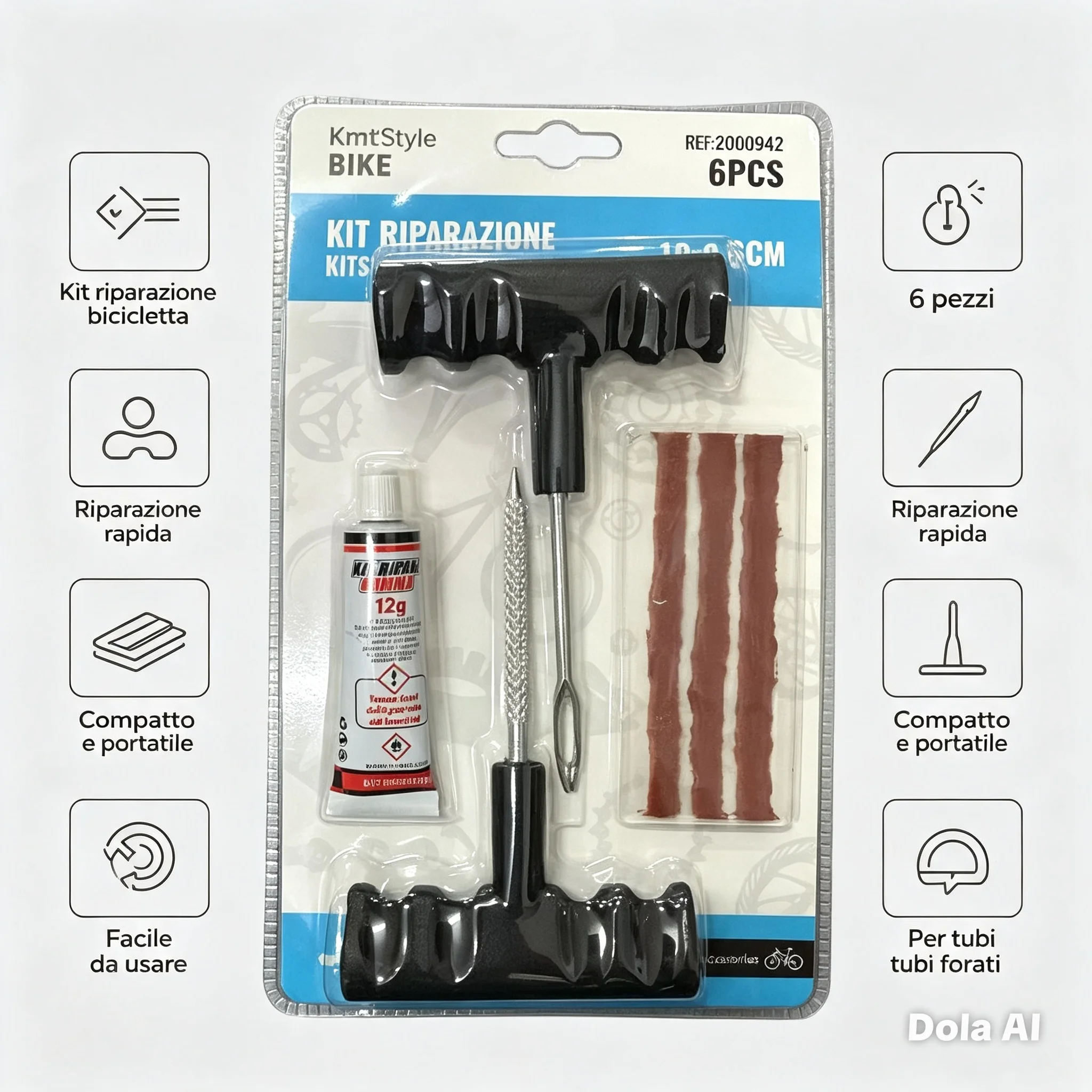 Kit de réparation de pneus, kit de réparation de crevaison pour voiture et moto, accessoires de réparation d