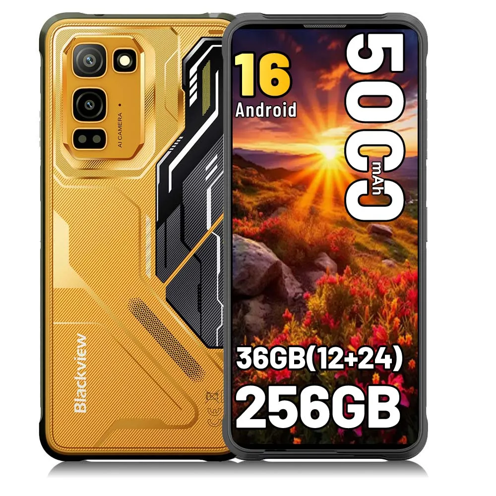 Blackview FORT 5 Smartphone Robuste Android 16 36GB(12+24)+256GB 6.78