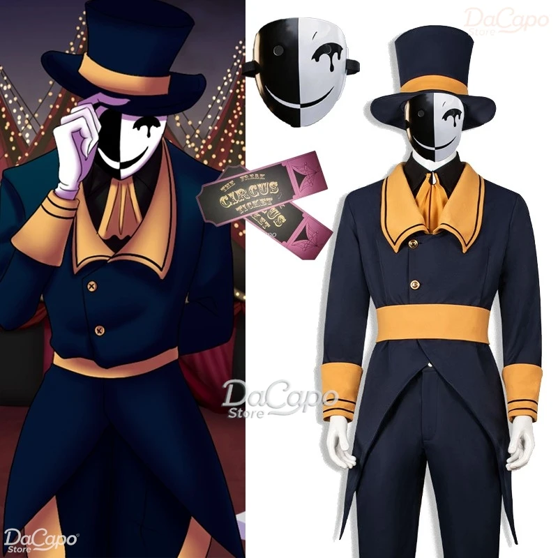 Costumes de cosplay The Freak Circus Ticket Taker, Chapeau, Masque, Accessoire, Passe d