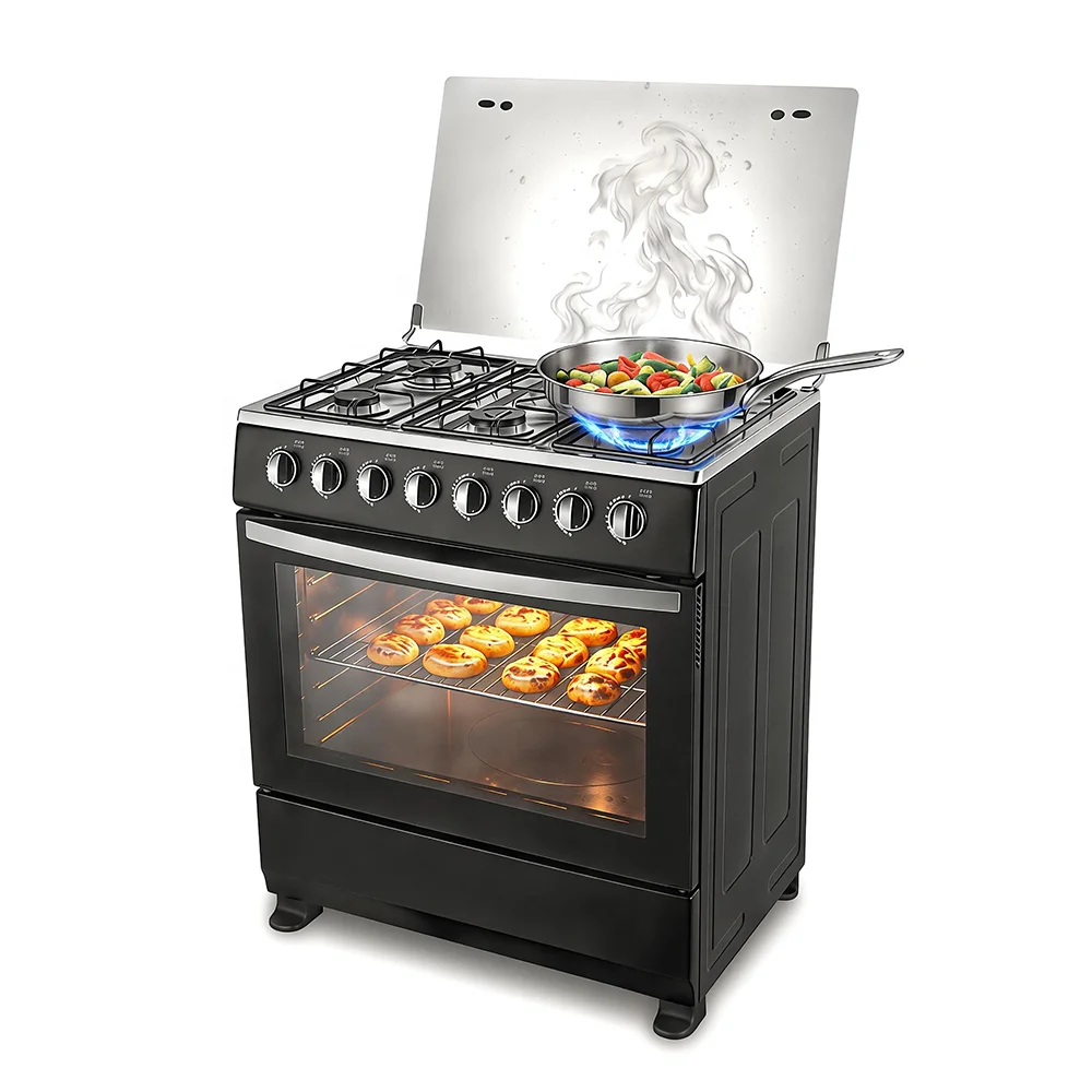 30 Inch 6 Burner Free Standing Gas Range Stainless Steel Gas Cooker 118L Electric Oven LPG NG Gas Stove Kitchen Appliance