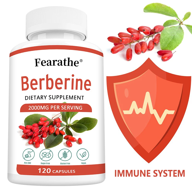 Berberine Capsules 2000mg - Cardiovascular and Digestive Health,Balance Liver Health Digestion,Non-GMO