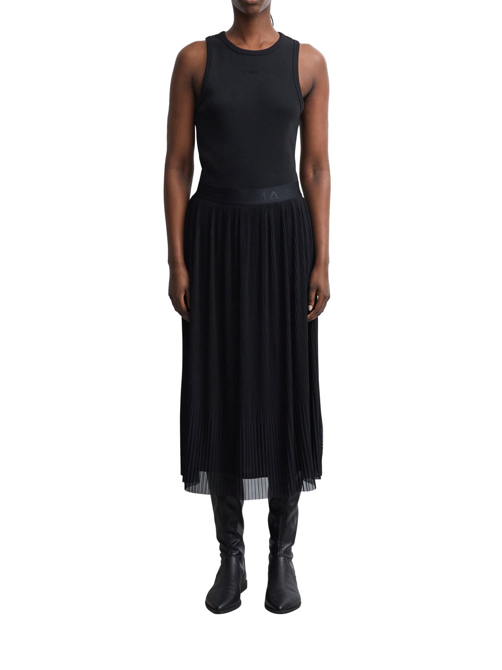 comma Plisseerock Damen schwarz, 44