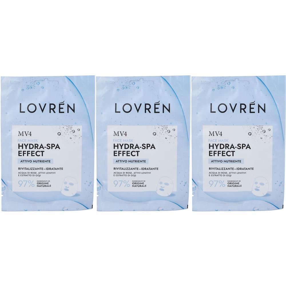 Lovren MV4 Hydra-Spa Effect Maschera Viso Nutriente 3x1 pz Soluzione