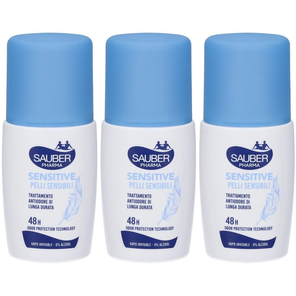 Sauber Deo 48H Sensitive Pelli Sensibili Vapo 3x90 ml