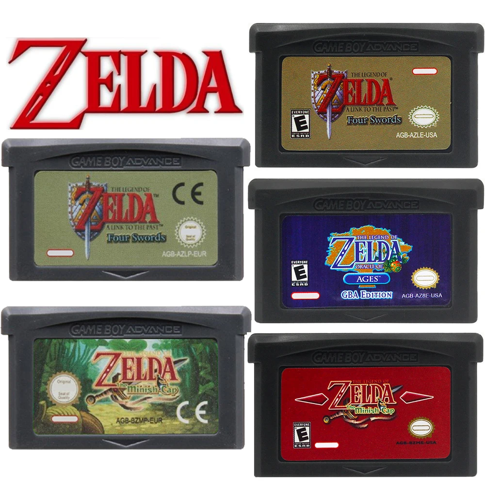 New Zelda GBA Game Card 32 Bit Video Game Console Zelda Game Card Links Awakening DX Four Swords The Minish Cap