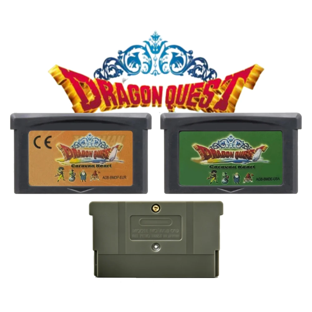 GBA Game Cartridge Dragon Quest Monsters Caravan Heart Retro Game for GBA SP NDS Classic Video Games Collection USA EUR Version