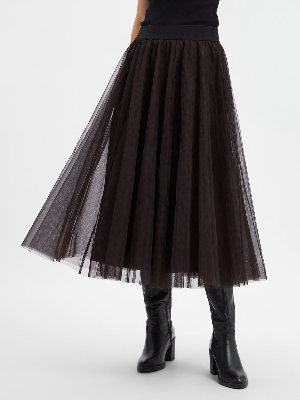 Olsen Meshrock Damen schwarz, 36