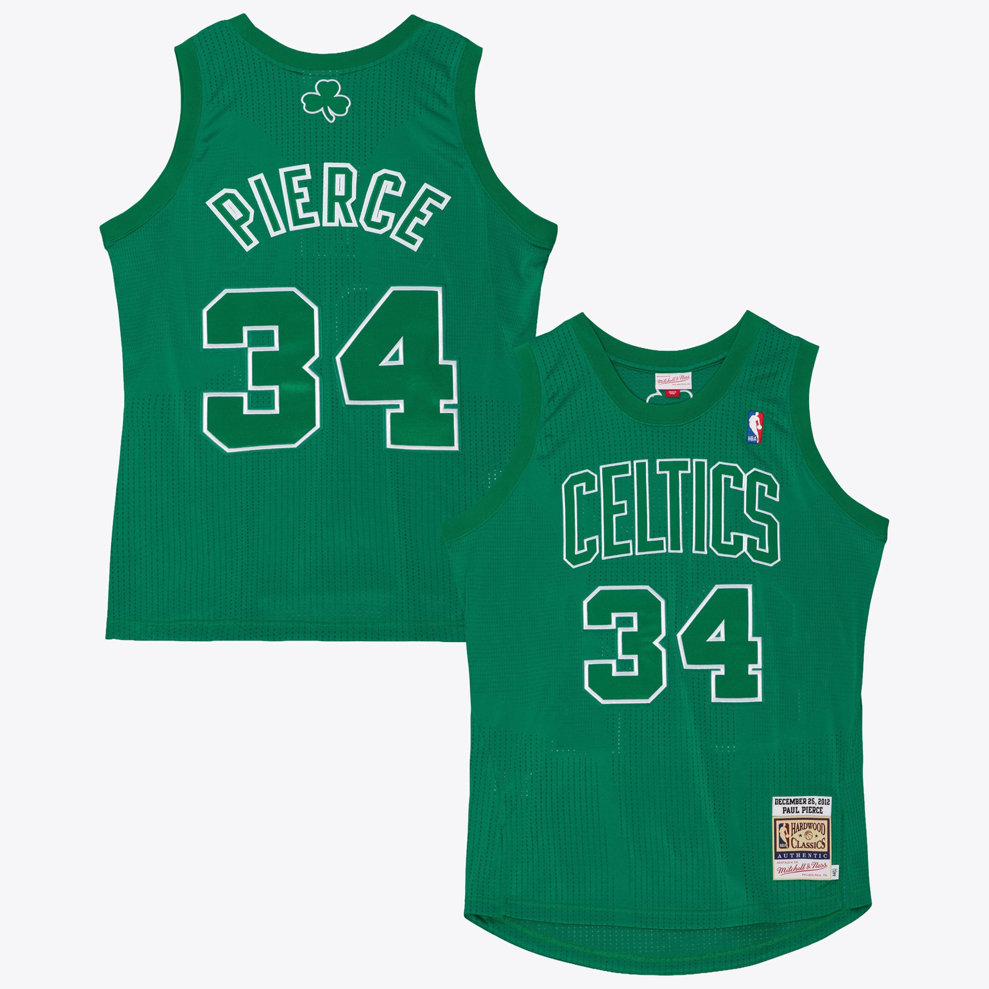Maillot authentique Mitchell & Ness Paul Pierce des Boston Celtics, édition Noël 2012 - Vert Kelly - Homme Taille: L