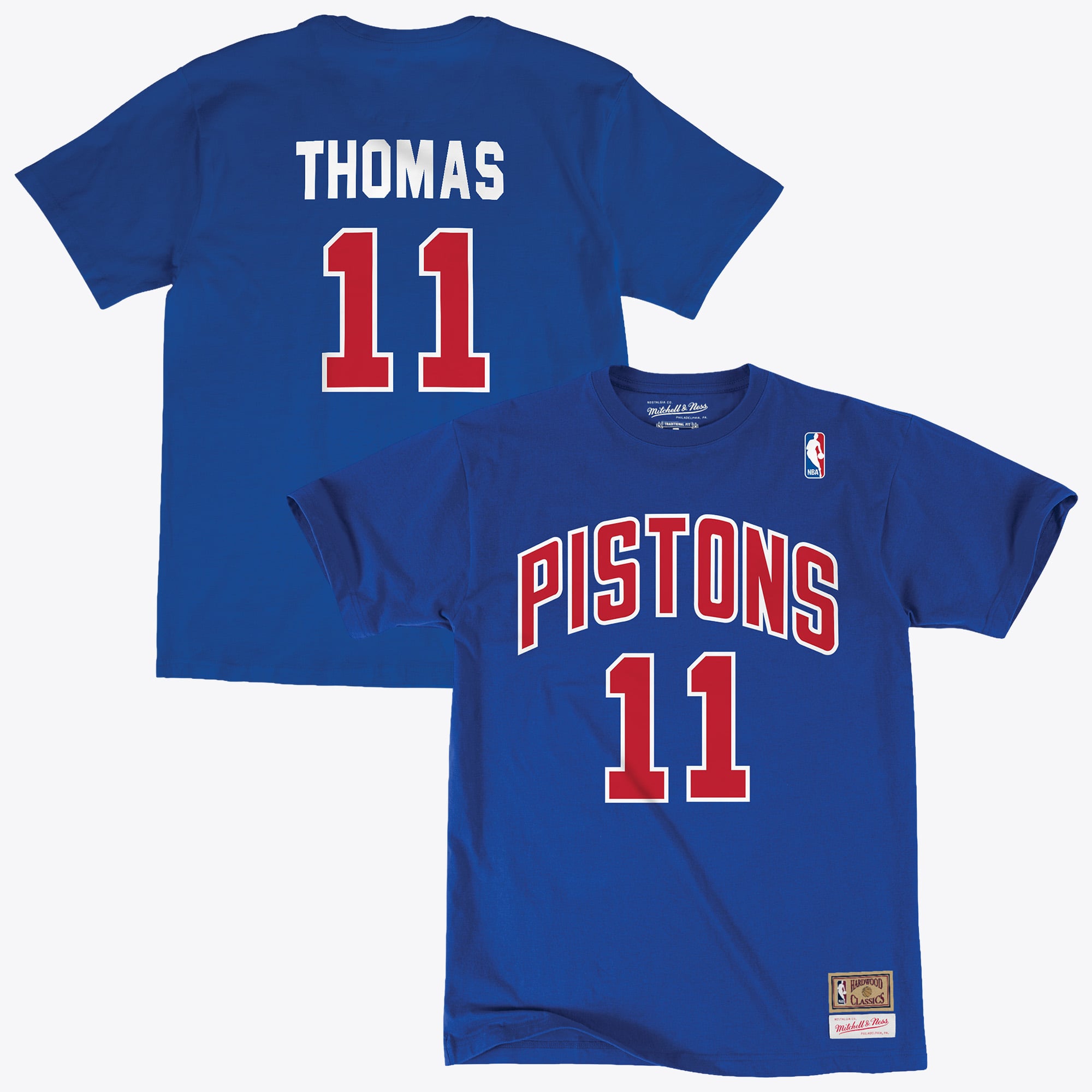 Detroit Pistons Mitchell & Ness Isiah Thomas Namens- und Nummern-Trikot – Herren