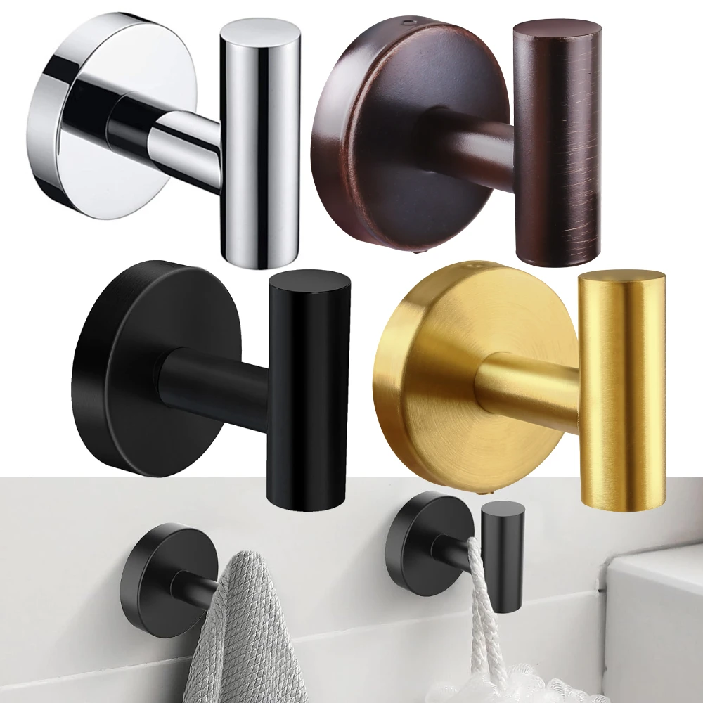 2 Stück Badezimmer-Handtuchhaken, Kleiderhaken, SUS 304 Edelstahl, Toilette, Wandhalterung, robuste Wandhaken für Badezimmer, Küche, Hotel