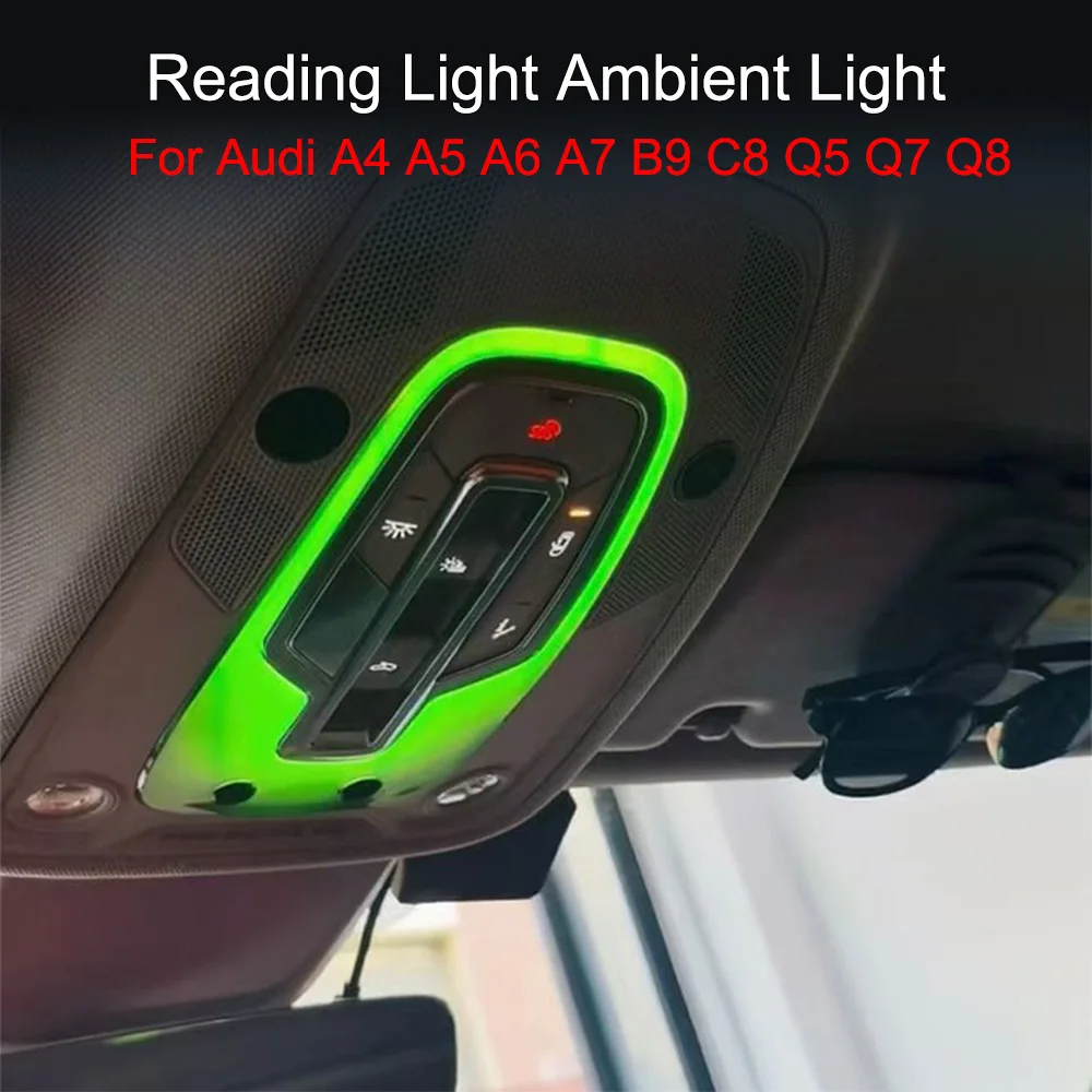 Ambiente-Leselampe für Audi A4 A5 Q5 B9 A6 A7 C8 Q5 Auto Dachdekorationsleuchte Upgrade Nachrüstung Neue LED-Leselampe
