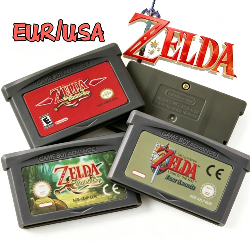 Hot Zelda GBA Game Card Cartridge 32 Bit Video Game Console Legend Of Zelda Game Card Link To The Past Awakening DX Minish Cap
