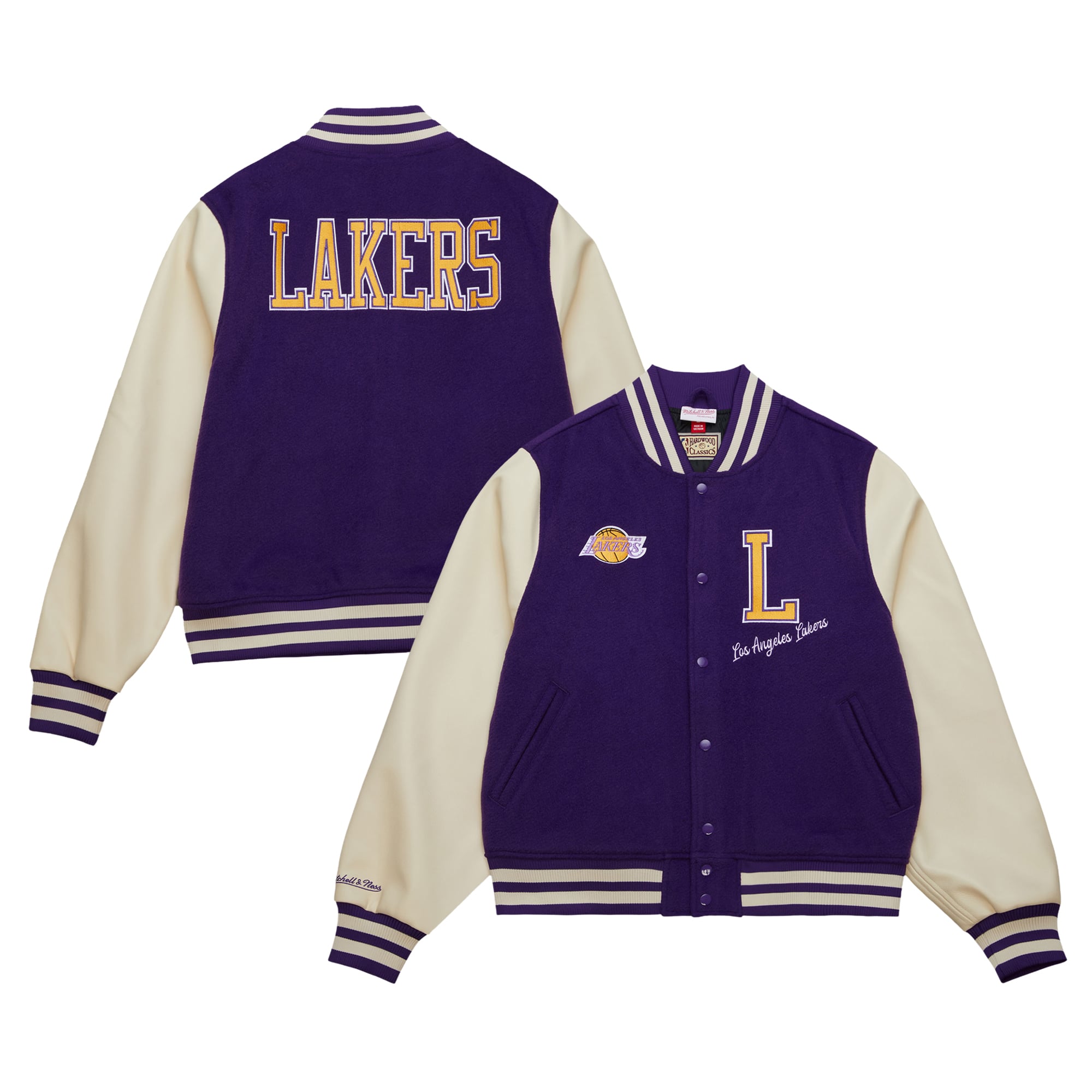 Los Angeles Lakers Mitchell & Ness Unisex-Collegejacke – Lila – Herren