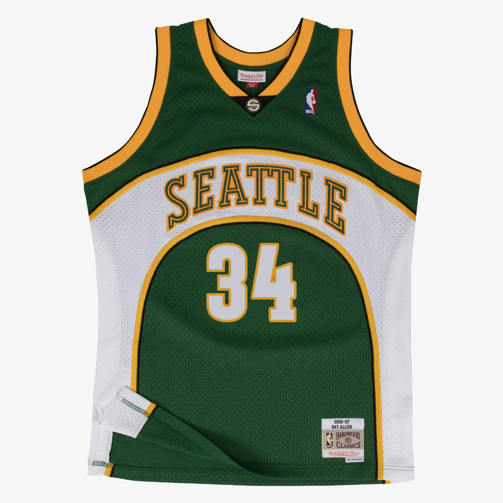 Maillot Swingman Mitchell & Ness des Seattle Supersonics (Maillot Ray Allen, 2006-07) - Homme Taille: M