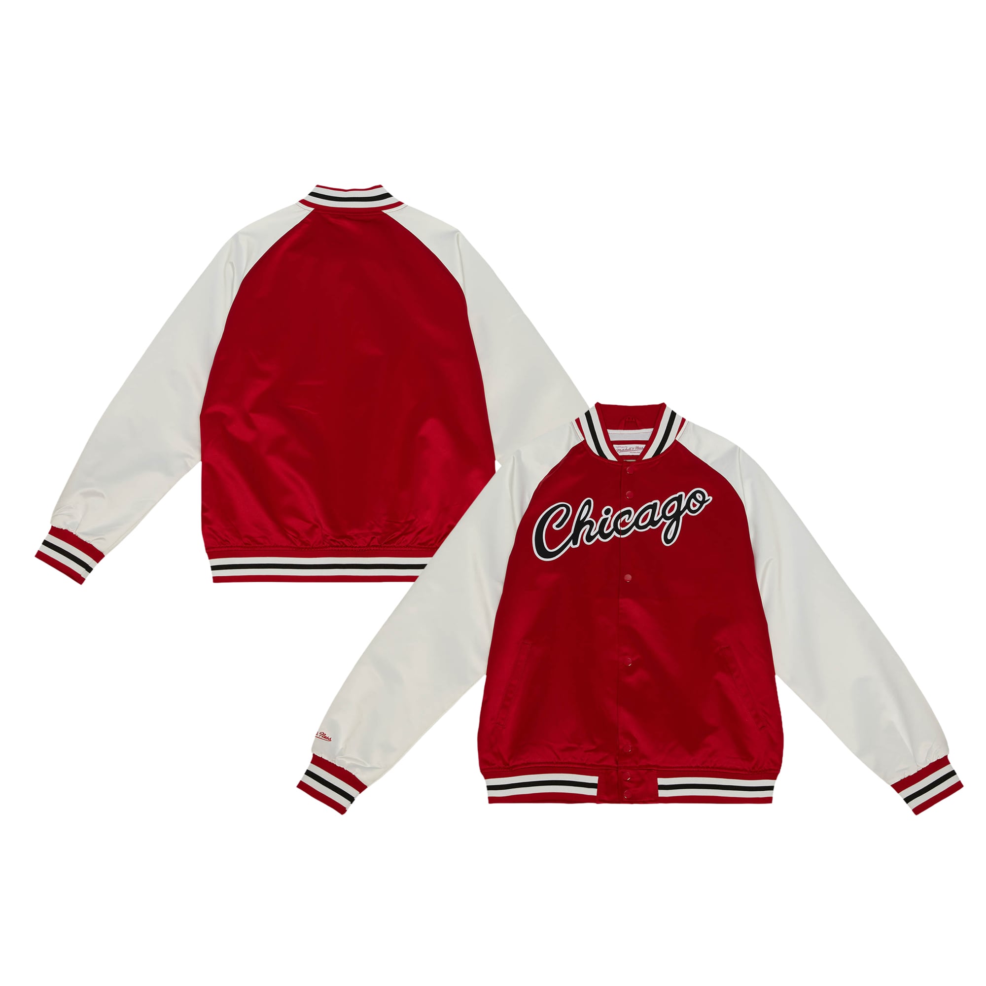 Chicago Bulls Mitchell & Ness Primetime Leichte Satinjacke – Scharlachrot – Herren - NBA Store DE
