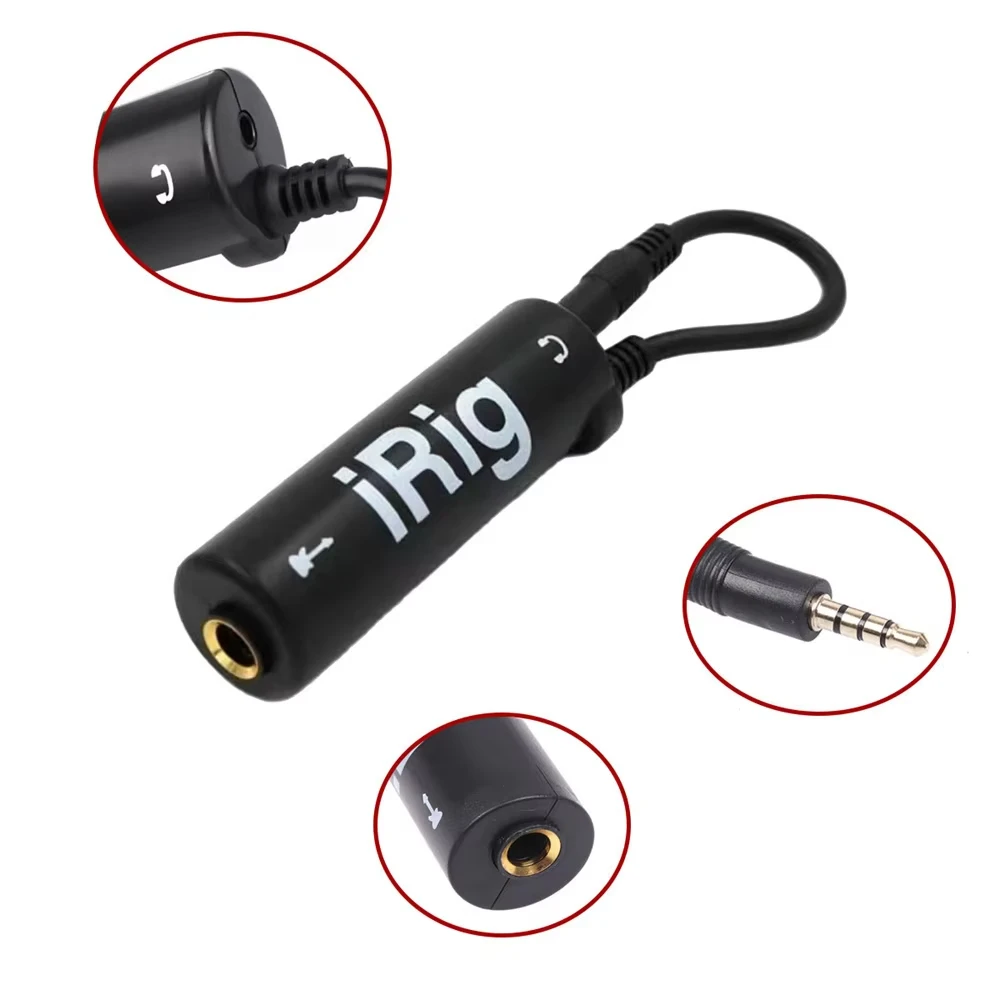 Gitarren-Interface I-Rig Konverter Ersatz-Gitarrenadapter für Smartphone Gitarren-Audio-Interface Gitarren-Tuner Gitarren-Line-Irig-Konverter