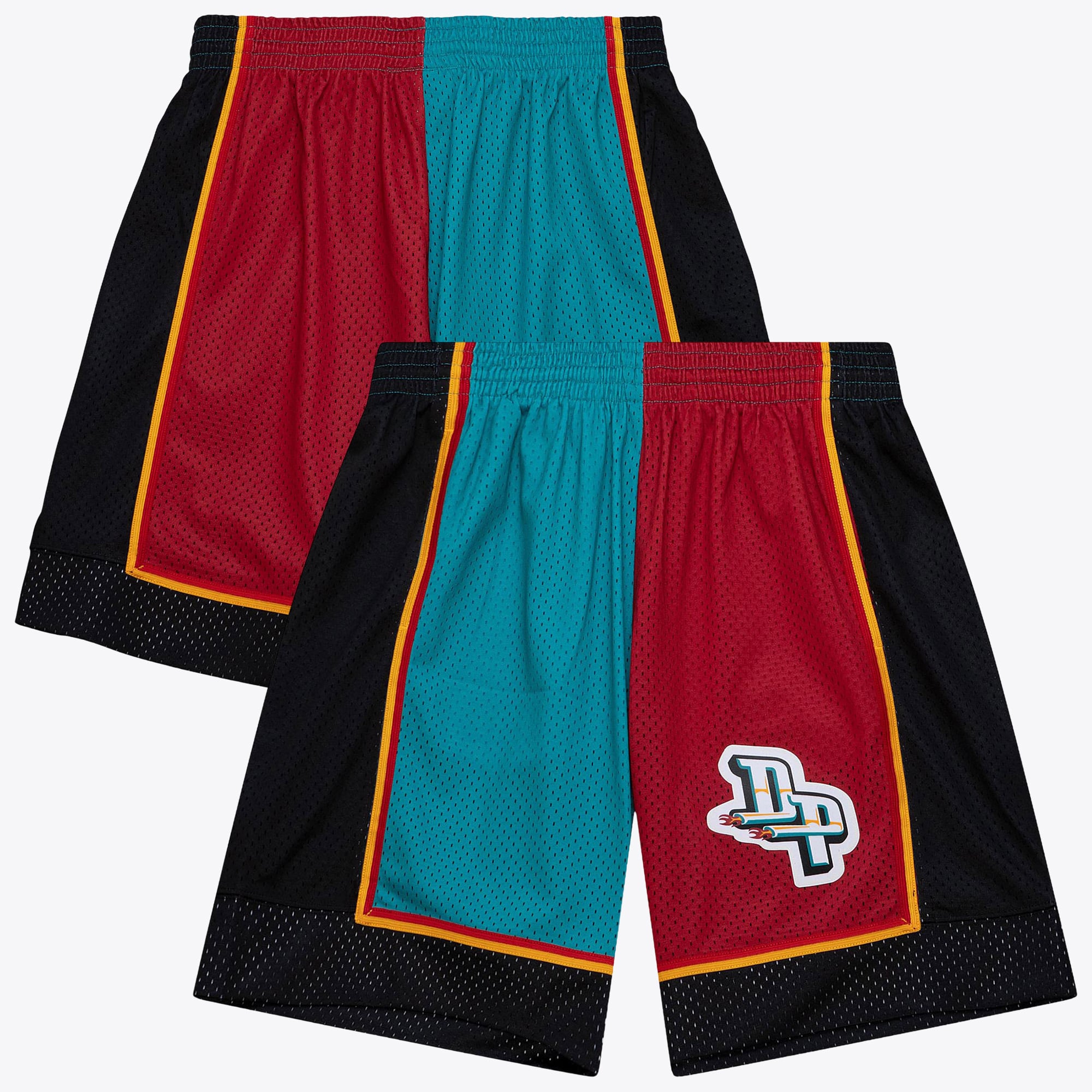 Short Swingman Split Detroit Pistons Mitchell & Ness 1998 – Rouge/Bleu Sarcelle – Homme - Homme Taille: XL