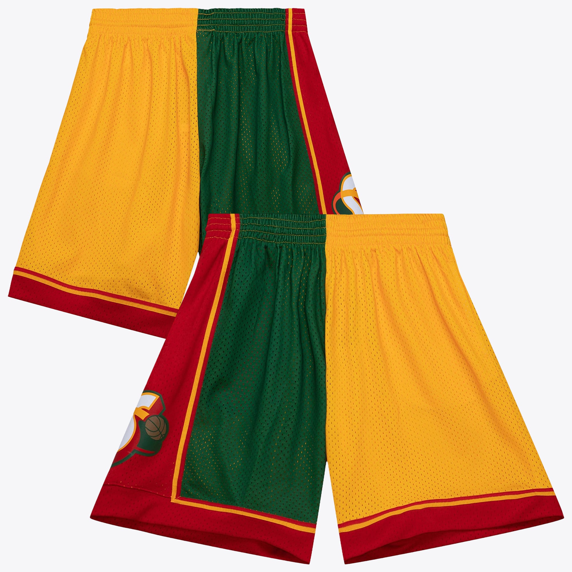 Short Swingman Mitchell & Ness 1995 des Seattle Supersonics - Vert/Jaune - Homme - Homme Taille: XL