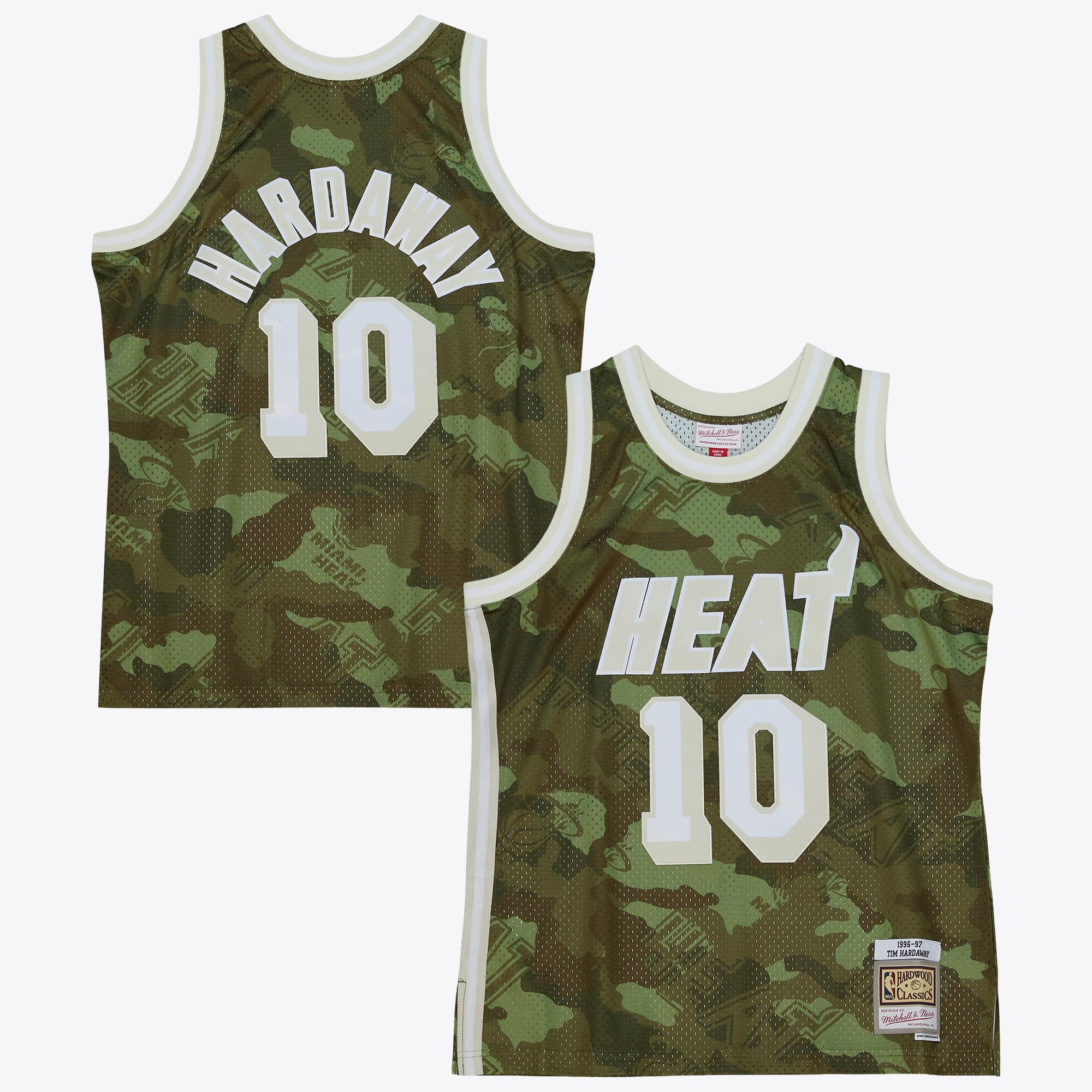 Maillot Swingman Ghost Camo Miami Heat Mitchell & Ness Tim Hardaway 1996 – Vert - Homme Taille: L