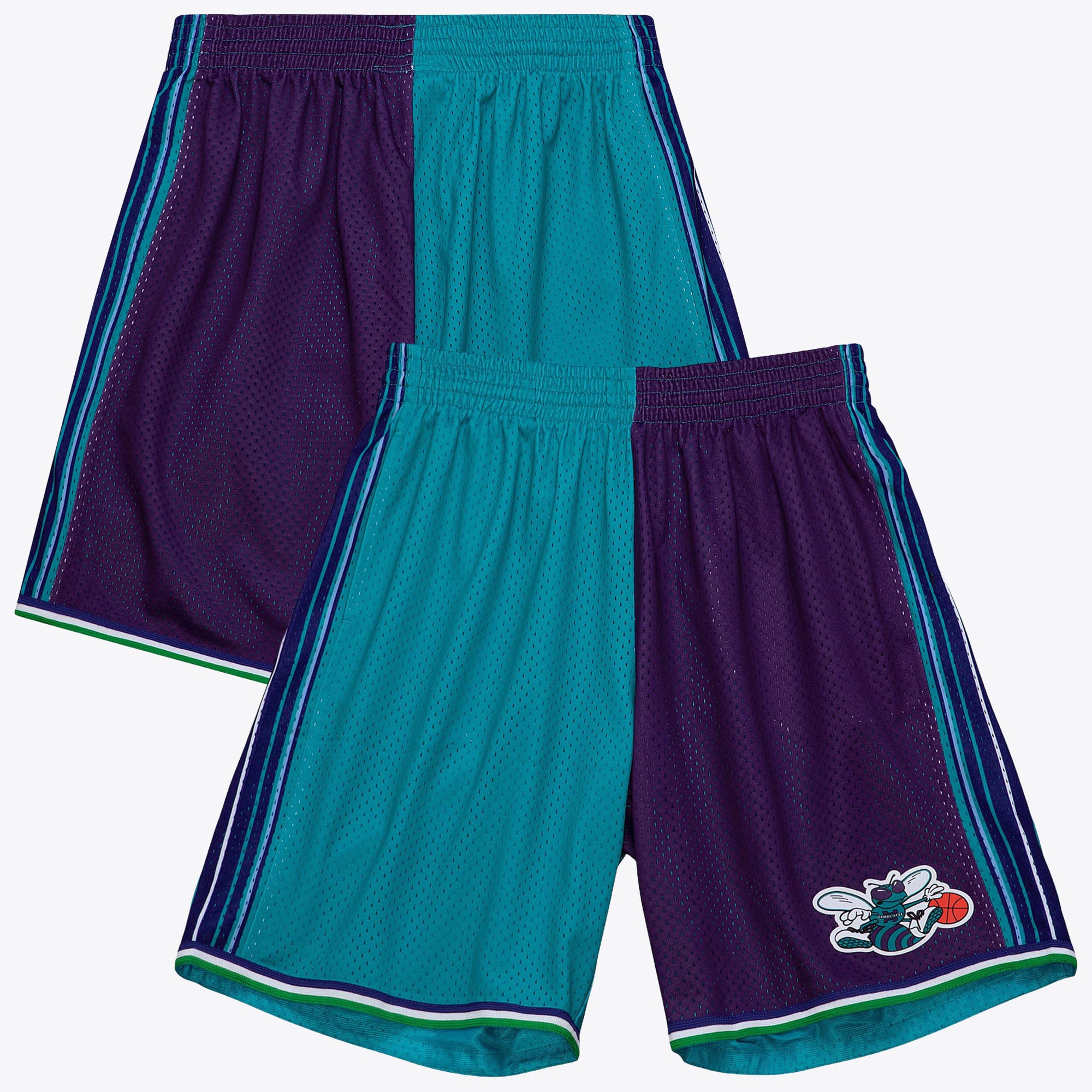 Short Charlotte Hornets Mitchell & Ness 1999 Split Swingman - Turquoise/Violet - Homme - Homme Taille: S