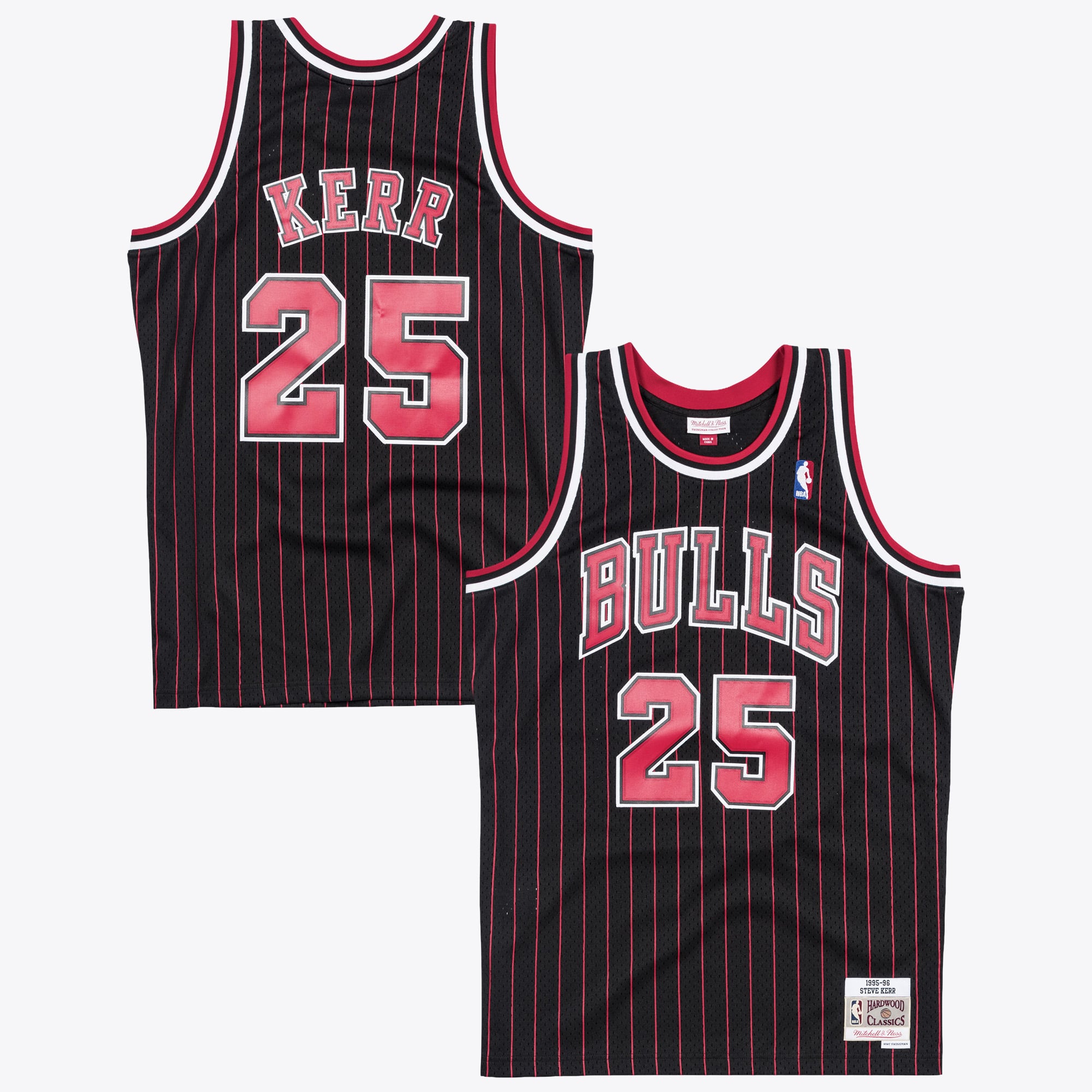Maillot Authentique Swingman Chicago Bulls Mitchell & Ness Steve Kerr 95-96 – Noir - Homme Taille: 2XL