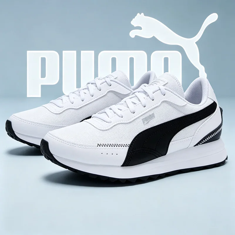 Puma offizielle, originale schwarz-weiße Retro-Freizeitschuhe für Herren und Damen, Sommersportschuhe 397432-05