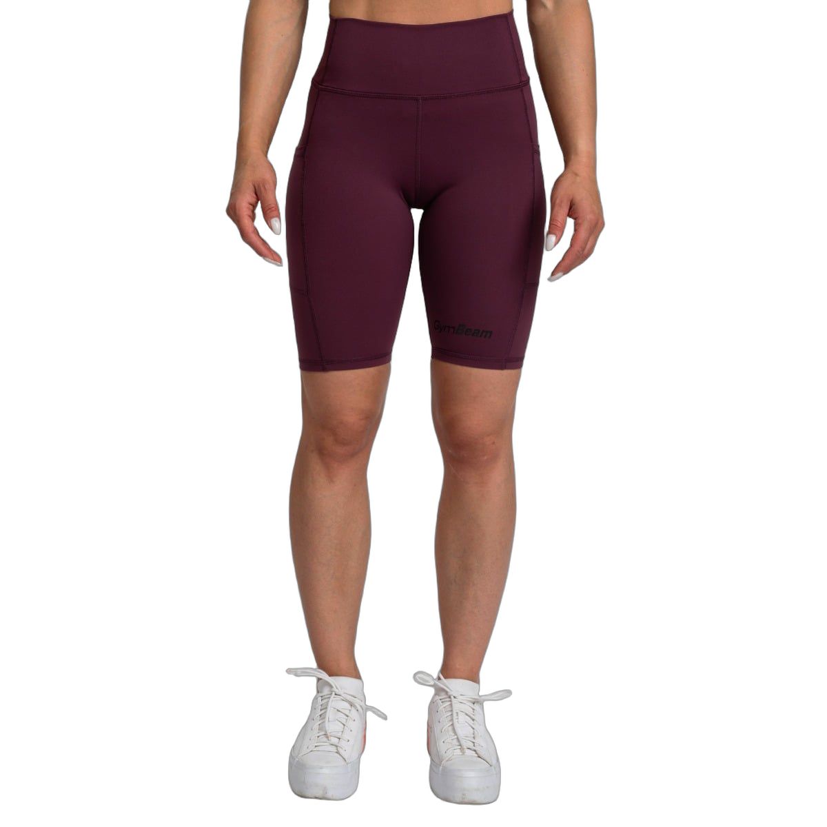 Pantaloncini biker donna Eggplant a vita alta con tasche 1 St