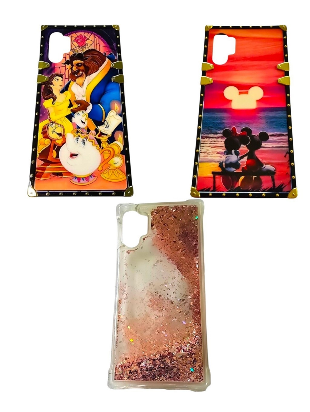 Disney Cell Phones & Accessories | 3pc Disney Luxury Collection & Glitter Cases For Samsung Galaxy Note 10+ | Color: Blue/Pink | Size: Os