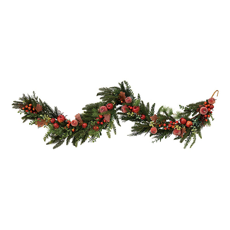 Sugared Apple & Pine 6-Foot Garland - Ballard Designs