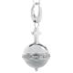 Carlo Monti Damen-Charm XL Reichskugel 925/-Sterling Silber rhodiniert, Zirkonia weiß JCM1107-611