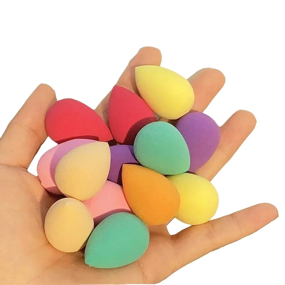 50er-Set Mini Beauty Blender Puff: Kürbis-, Wassertropfen- und schräg geschnittene, latexfreie Make-up-Schwämme für Kosmetik und Beauty-Make-up