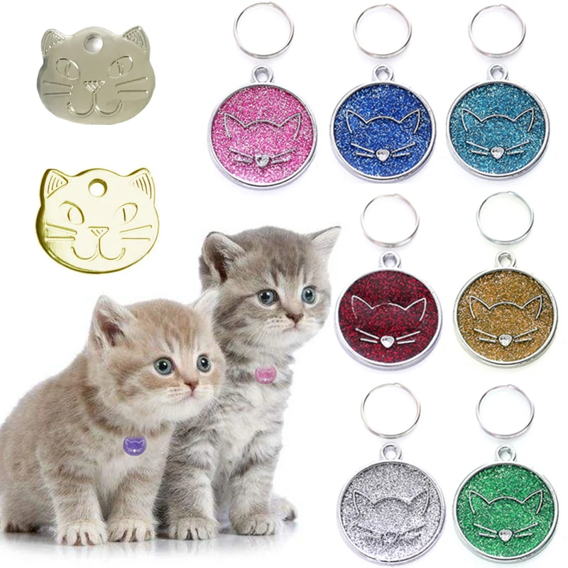 Wunderschönes personalisiertes Haustierhalsband mit kostenloser Namens- und Telefonnummer-Gravur, individuell gestalteter Haustier-Anhänger für Katzen, Hunde und Kätzchen