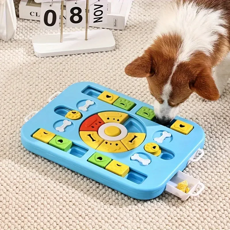 Haustier-Slow-Food-Schüssel, Spielzeug, Haustier-Hunde- und Katzenspielzeug, multifunktionale Futterbox, Haustier-Puzzle-Futternapf, geeignet für kleine, mittlere und große Menschen
