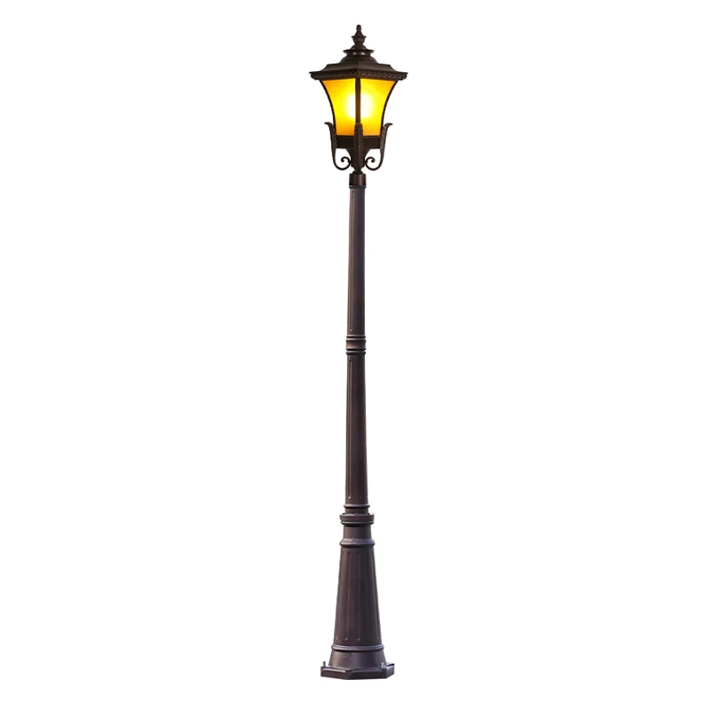 Europäischen Stil Retro Garten Lampe Gemeinschaft Villa Garten Rasen Lampe Aluminium Rost Beweis Straße Lampe Pol Im Freien Wasserdichte Landsc