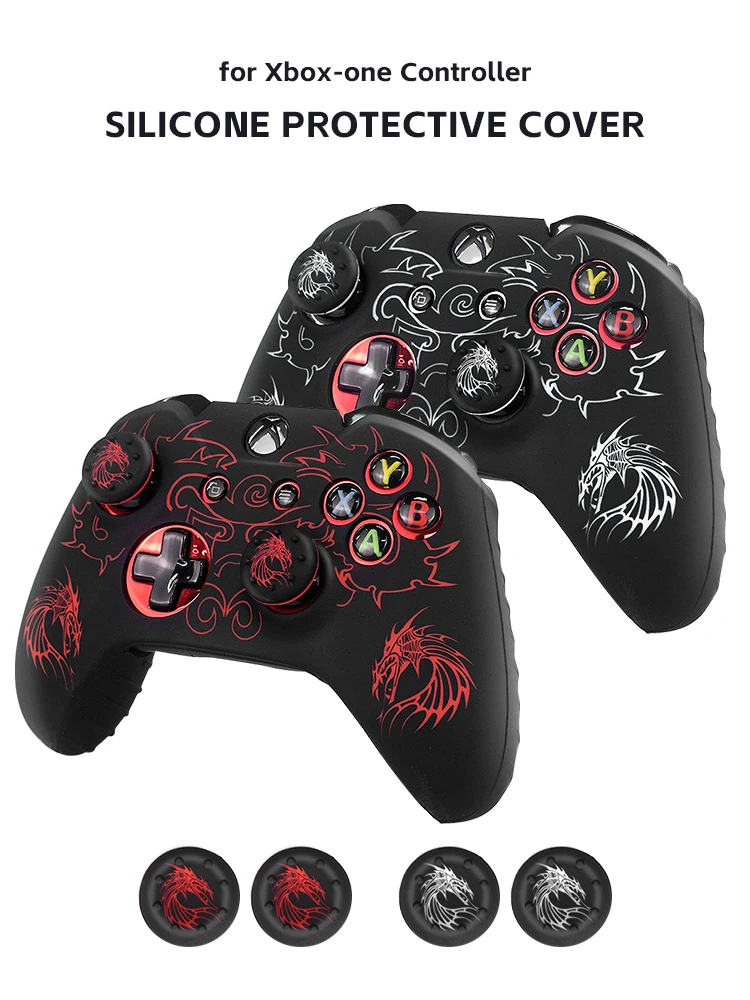 Data Frog Silikonhülle für Xbox One Controller, schützende Haut für Xbox Gamepad mit Daumengriff, Zubehör, Steuerhüllen