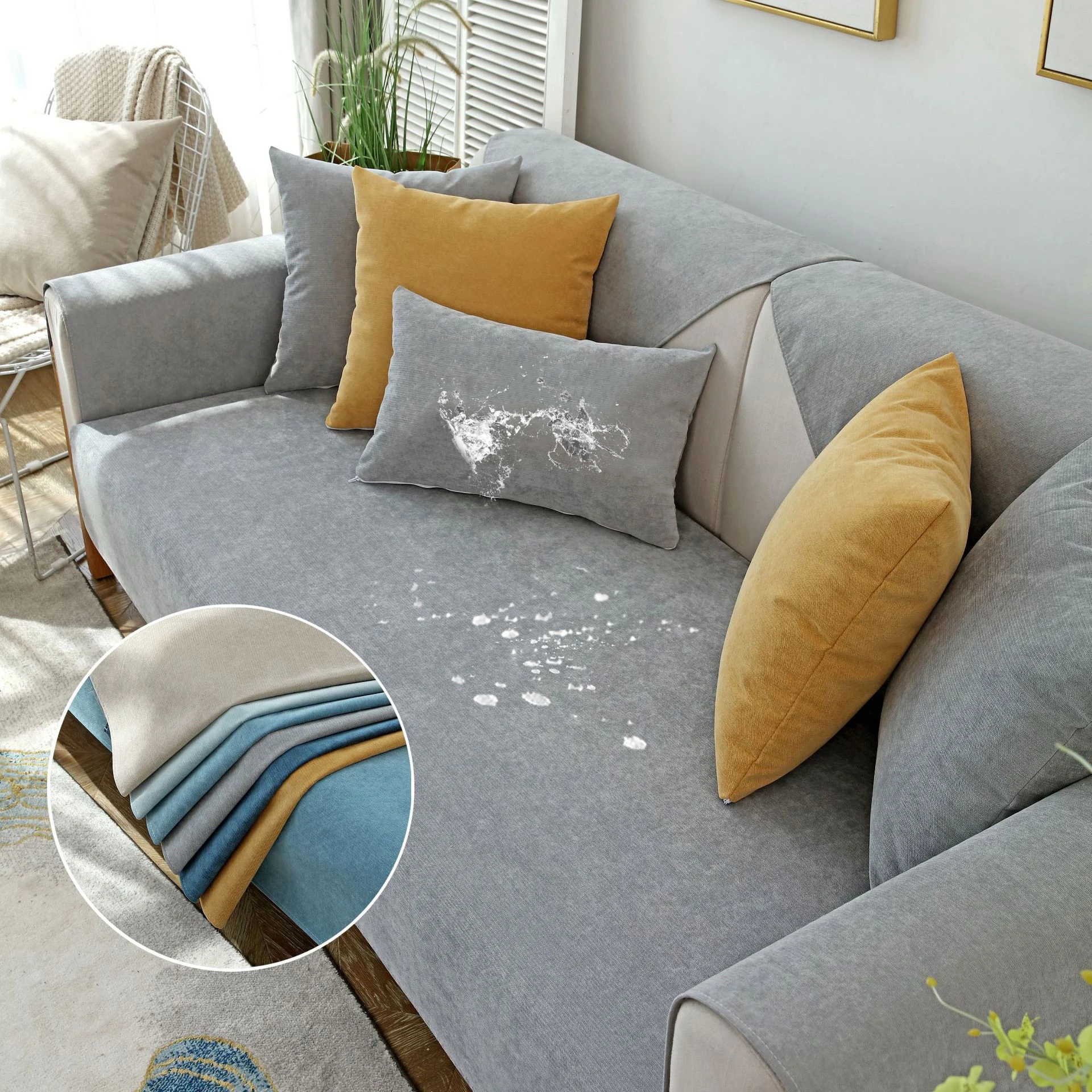 Wasserdicht Sofa Abdeckung Universal Pet Anti-Scratch-Anti-Urin Universal Kissen Wohnzimmer Non-Slip Sofa Abdeckung nicht-Stick Pet Haar