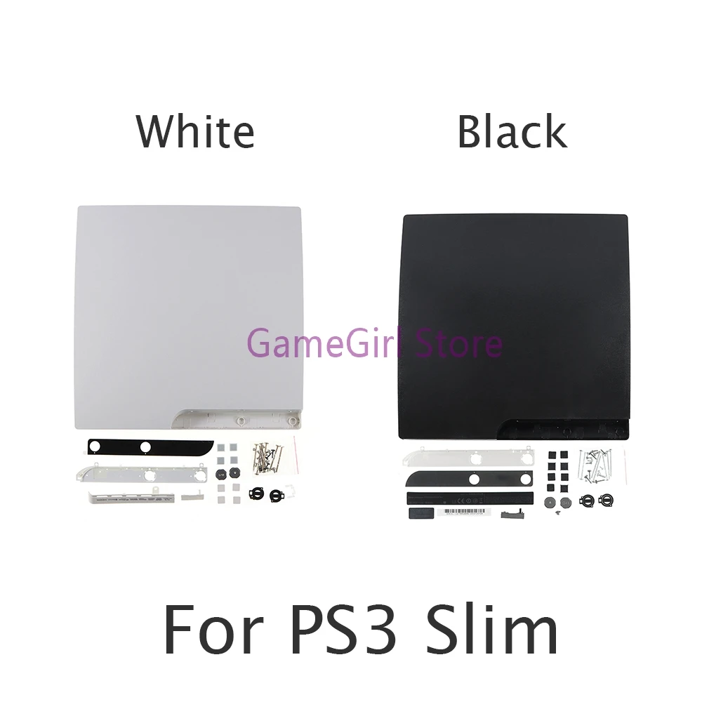 1 satz Schwarz Weiß Gehäuse Shell Fall Für Playstation 3 PS3 Slim 2000 2500 Konsole Ersatz Kits